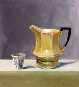 Toon Kuijpers, Yellow Jug, 2011. Oil on canvas, 20 x 17.5 inches. Courtesy of Howard Scott Gallery.