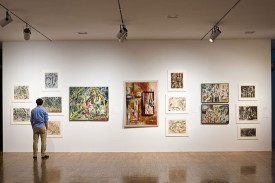 Installation view showing early paintings by Carolee Schneemann at Krannert Art Museum and Kinkead Pavilion, University of Illinois at Urbana-Champaign, 2012 Photo: Chris Brown