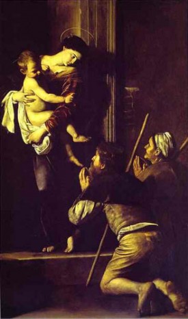 Caravaggio. Madonna di Loreto. c.1603-1606. Oil on canvas. San Agostino, Rome, Italy