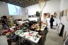 Dawn Kasper's art installation 'This Could Be Something if I Let It, 2012'. Photo by Mario Tama/Getty Images