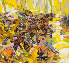Allison Gildersleeve, The Day Needs Fixing, 2012. Oil and alkyd on canvas, 54 x 60 inches. Courtesy of Asya Geisberg Gallery