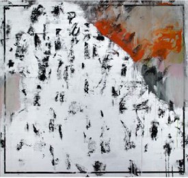 Jacqueline Humphries, Untitled, 2012. Oil on canvas, 90 x 96 inches. Courtesy of Greene Naftali Gallery