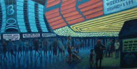 Jane Dickson, LV42 (Binions), 2012. Oil on canvas, 24 x48 inches. Courtesy of Valentine Gallery