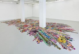 Polly Apfelbaum, Flatterland Funkytown, 2012. Installation, D'Amelio Gallery, New York