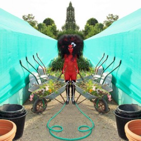 E.V. Day and Kembra Pfahler, Untitled 22, 2012. Archival photographic print mounted on sintra, edition of 3. 50 x 50 inches. Courtesy of The Hole