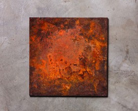 William Anastasi, Sink, 1963. Rusted steel, water 20 x 20 x 1/2 inches. Collection of Michael Straus
