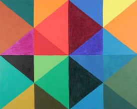 Harriet Korman, Converge, 2011. Oil on canvas, 48 x 60 inches. Courtesy of Lennon, Weinberg, inc.