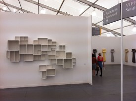 A work by Andrea Zittel (AZ Aggregated Stacks #7, 2012) on view at Andrea Rosen Gallery at Frieze Art Fair New York, May 2012. Photo: artcritical