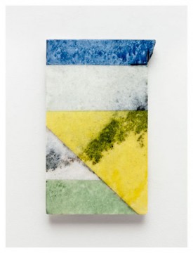 Brice Marden, First Square, 2011. Oil and graphite on marble, 15 3/4 x 9 7/8 inches. Courtesy of Matthew Marks Gallery