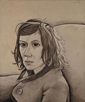 Lucian Freud, "La Voisine (The Neighbour)" 1947 Crayon on paper, 16 1/4 x 13 1/2 in. (41.3 x 34.3 cm) Courtesy Austin Desmond Fine Art © The Lucian Freud Archive Photo © The Lucian Freud Archive