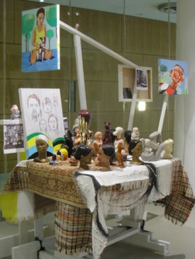 Installation shot of work by David Humphrey in the exhibition under review