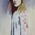 Chantal Joffe, Blonde in a Lace Coat, 2012. Oil on board, 72-1/8 x 47-7/8 inches. Courtesy of Cheim & Read