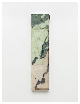 Brice Marden, Joined, 2011. Oil and graphite on marble, 26 3/4 x 6 5/8 inches. Courtesy of Matthew Marks Gallery