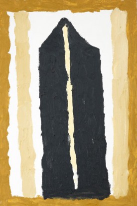 Martha Diamond, Church IV, 2010. Oil on board, 15 x 10 inches. Courtesy of Sue Scott Gallery