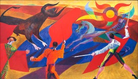 André Masson, Corrida au soleil, 1936. Oil on canvas, 29-3/8 x 50-3/4 inches. © 2012 Artists Rights Society (ARS), New York / ADAGP, Paris. Courtesy Blain Di Donna