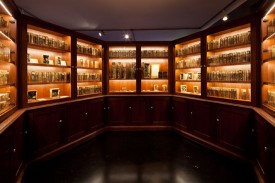 Mark Dion,, Xylotheque Kassel, 2011–12. Wood, glass, electric lighting, porcelain cabinet knobs, wood inlay, plant parts, paper, papier mâché, clay, wax, paint, wire, vellum, leather, plastic, ink, 230 × 448 × 448 cm. Courtesy of the Artist and Tanya Bonakdar Gallery, New York