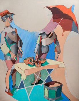 Jean Hélion, Mannequinerie en solde, 1978. Acrylic on canvas, 57-1/2 x 45 inches. Courtesy of Schroeder Romero & Shredder