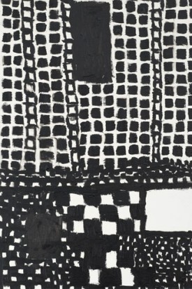 Martha Diamond, Night 1, 2011. Oil on board, 15 x 10 inches. Courtesy of Sue Scott Gallery