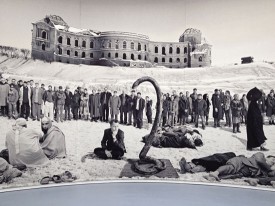 Goshka Macuga, Of what is, that it is; of what is not, that it is not 1, 2012. Photographic installation at Kunsthalle Fridericianum, Kassel. Courtesy the artist and Galerie Rüdiger Schöttle, Munich.