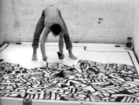 Keith Haring (American, 1958–1990). Still from Painting Myself into a Corner, 1979. Video, 33 min. Collection Keith Haring Foundation. © Keith Haring Foundation