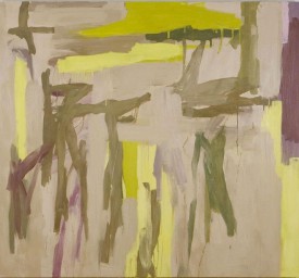 Leah Durner, Prada Spring 1996, 2006, Acrylic and oil on canvas, 60 x 66 inches. Courtesy of Loretta Howard Gallery