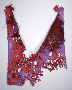 Kris Scheifele, Heart Fade, 2012. Acrylic and acetate, 19 x 14 x 3 inches. Courtesy of Janet Kurnatowski Gallery and the artist