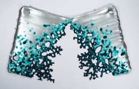 Kris Scheifele, Money Fade, 2012. Acrylic and acetate, 14 x 22 x 1 inches. Courtesy of Janet Kurnatowski Gallery and the artist