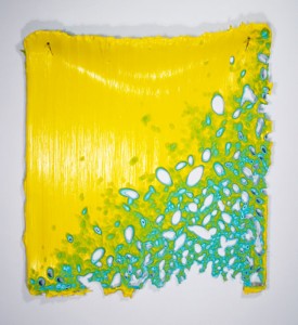 Kris Scheifele, Summer Fade, 2012. Acrylic and acetate, 15 x 14 x 2 inches. Courtesy of Janet Kurnatowski Gallery and the artist