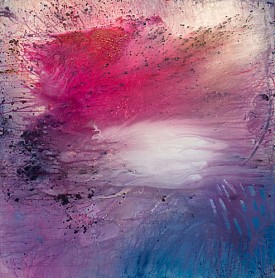 Sandi Slone, Further Out, 2011. Oil, acrylic, mica on canvas, 62 x 62 inches. Courtesy of Allegra LaViola Gallery