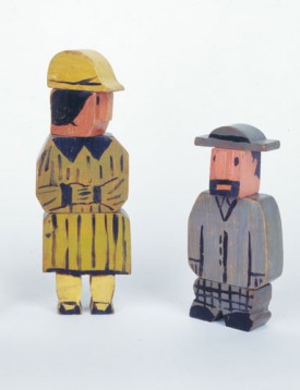 Joaquín Torres-García, painted wood figures, interchangeable pieces, dimensions vary, c. 1925. Daniela Chappard Foundation. © 2012 Artists Rights Society (ARS), New York / VEGAP, Spain