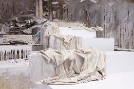 A detail of a work by Diana Al-Hadid from her show, The Vanishing Point, discussed by The Review Panel, September 2012. Courtesy of Marianne Boesky Gallery