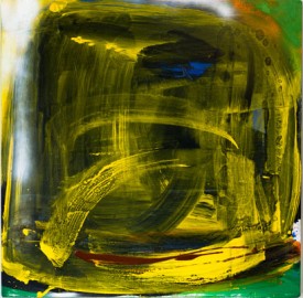 Carolanna Parlato, Orbit, 2012. Acrylic and spray paint on canvas, 24 x 24 inches. Courtesy of Elizabeth Harris Gallery