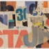 Henry Rothman, Untitled (Red T), circa 1974-79. Paper collage, 7-1/4 x 10-1/2 inches. Courtesy of Lori Bookstein Fine Art