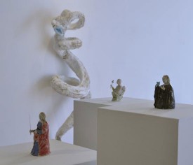 installation shot of the exhibition under review: Mary Carlson: Beautiful Beast at Studio 10