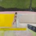 Peter Doig, Figure by a Pool, 2008-2012. Oil and distemper on linen, 98-1/2 x 78-3/4 inches. Courtesy Michael Werner Gallery, New York and London