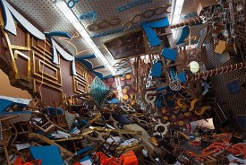Installation shot of the exhibition under review, Thomas Hirschhorn: Concordia (2012) at Gladstone Gallery.