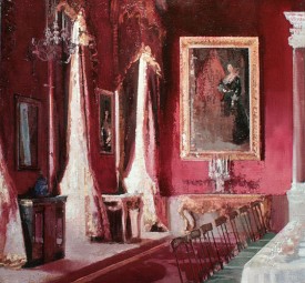 Tim Kent, Chatsworth ~ The Mistress, 2012. Oil on linen, 16 x 17 inches. Courtesy of the Artist
