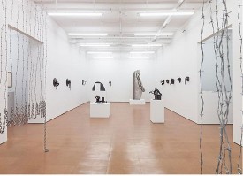 Installation shot of the exhibition under review: Melvin Edwards at Alexander Gray Associates
