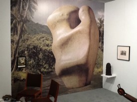 Bhakti Baxter, Henry Moore in the River (Brace Yourselves), 2012. Inkjet printed wallpaper, dimensions variable. Courtesy of Federica Schiavo Gallery, Rome.