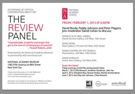 Flyer for The Review Panel, February 2013. Please share
