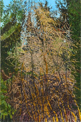 Margaret Grimes, Baldwin Hill Road, February, 2010. Oil on linen, 72 x 48 inches. Courtesy of the Artist
