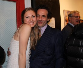 Samantha Heaps and Luis Accorsi of Doran Grey Gallery at the opening of Walter Robinson: Indulgences, March 1, 2013. Photo: Manuel Arjona