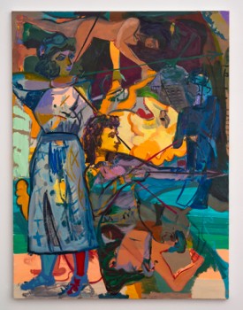 Jackie Gendel, Archers I, 2013. Oil on canvas, 48 x 36 inches. Courtesy of Jeff Bailey Gallery