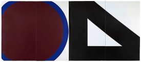 Al Held, Circle and Triangle, 1964. Acrylic on canvas, 144 x 336 inches. Courtesy Cheim & Read, New York