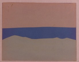 Alex Katz, Sea, Land, Sky, 1959. Cut and pasted paper, 8-5/8 x 11 inches. © Alex Katz/Licensed by VAGA, New York, NY Digital Image