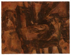 Cora Cohen, Small Creature, 2012, 16 x 21 inches, acrylic mediums, Flashe, pigment, water color on linen