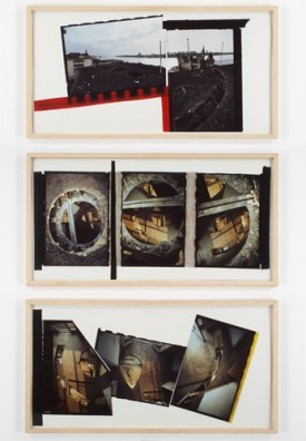 Gordon Matta-Clark, Office Baroque, 1977 Chromogenic prints, Triptych Each: 20 x 40 inches. Courtesy of The Estate of Gordon Matta-Clark and David Zwirner Gallery.