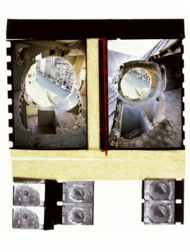 Gordon Matta-Clark, Conical Intersect, 1975, Silver dye bleach print (Cibachrome), 40 x 30 inches. Courtesy of the Estate of Gordon Matta-Clark and David Zwirner Gallery.