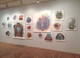 Installation shot, Sarah Walker: Planet X, Pierogi Gallery, Brooklyn, 2013.