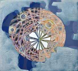 Sarah Walker, Volatile Compound, 2012. Acrylic on panel, 20 x 22 inches. Courtesy of Pierogi Gallery